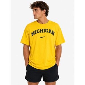 Nike | Michigan Wolverines Yellow Blue T-Shirt | Medium